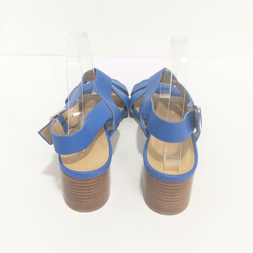 NWOT Talbot Blue Leather Sandals - Picture 7 of 16